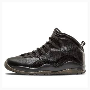 Black Nike Retro OVO Basketball Shoes Men's Air Jordan 10 | JD-458LU