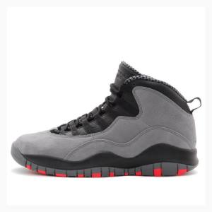 Grey/Black Nike Retro Cool Infrared Basketball Shoes Men's Air Jordan 10 | JD-935DP