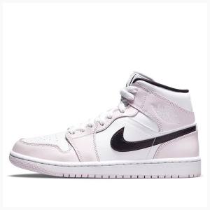 Pink Nike Mid Barely Basketball Shoes Women's Air Jordan 1 | JD-489WR