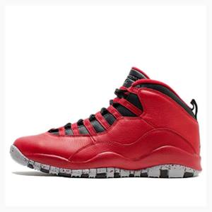 Red/Black Nike Retro 30TH Bulls Over Broadway Basketball Shoes Men's Air Jordan 10 | JD-843HQ
