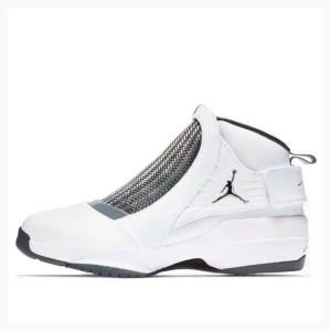 White/Black Nike Retro Flint Grey Basketball Shoes Men's Air Jordan 19 | JD-785LP