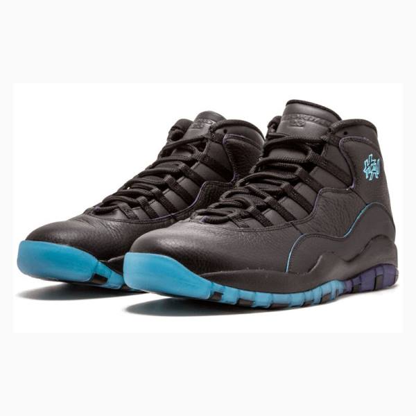 Black/Blue Nike Retro Shanghai Basketball Shoes Men's Air Jordan 10 | JD-487KX
